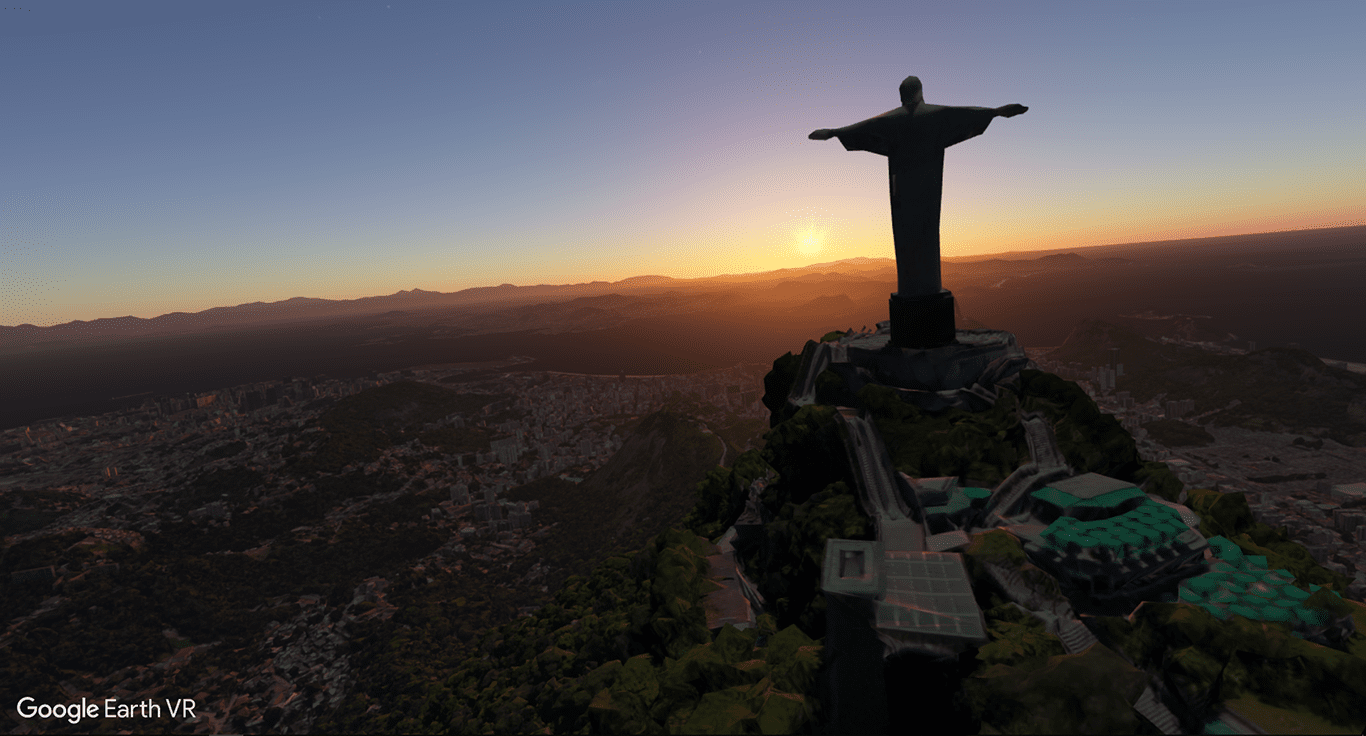 Christ the Redeemer in Brazil in Virtual Reality