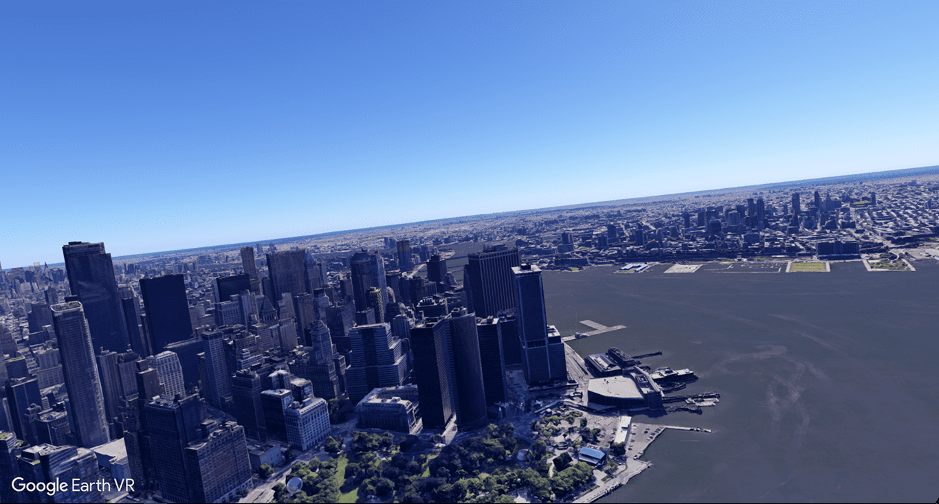 Google Earth VR New York City Hudson River