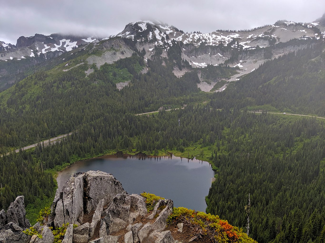 Lake Louise Faraway Rock Mount Rainier