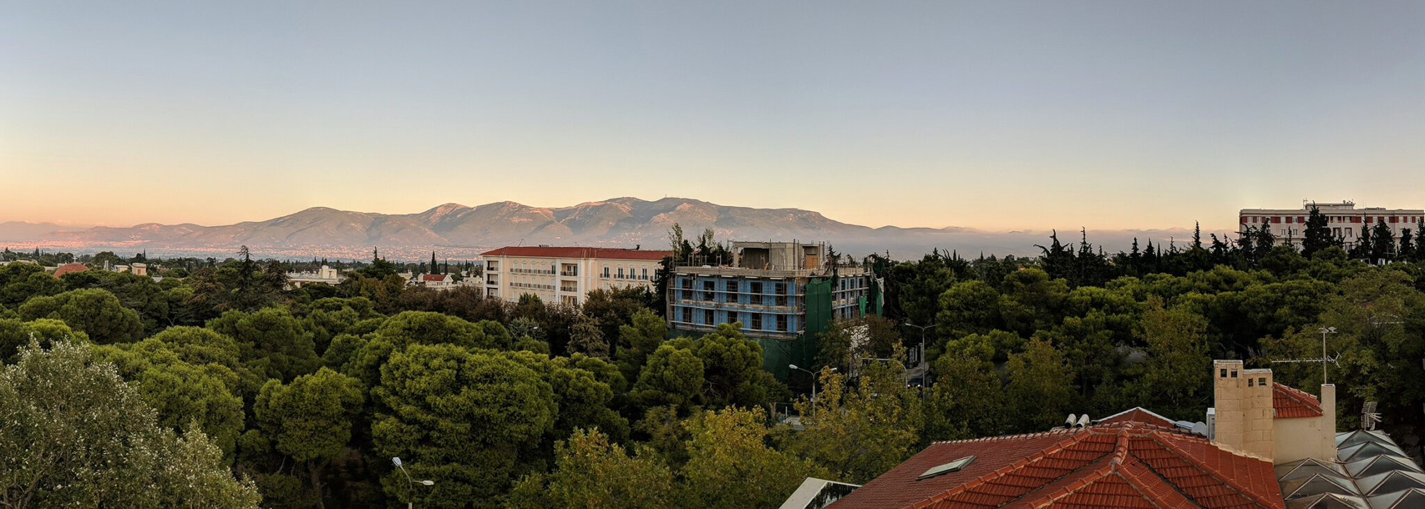 Athens Greece Panoramic Balcony View
