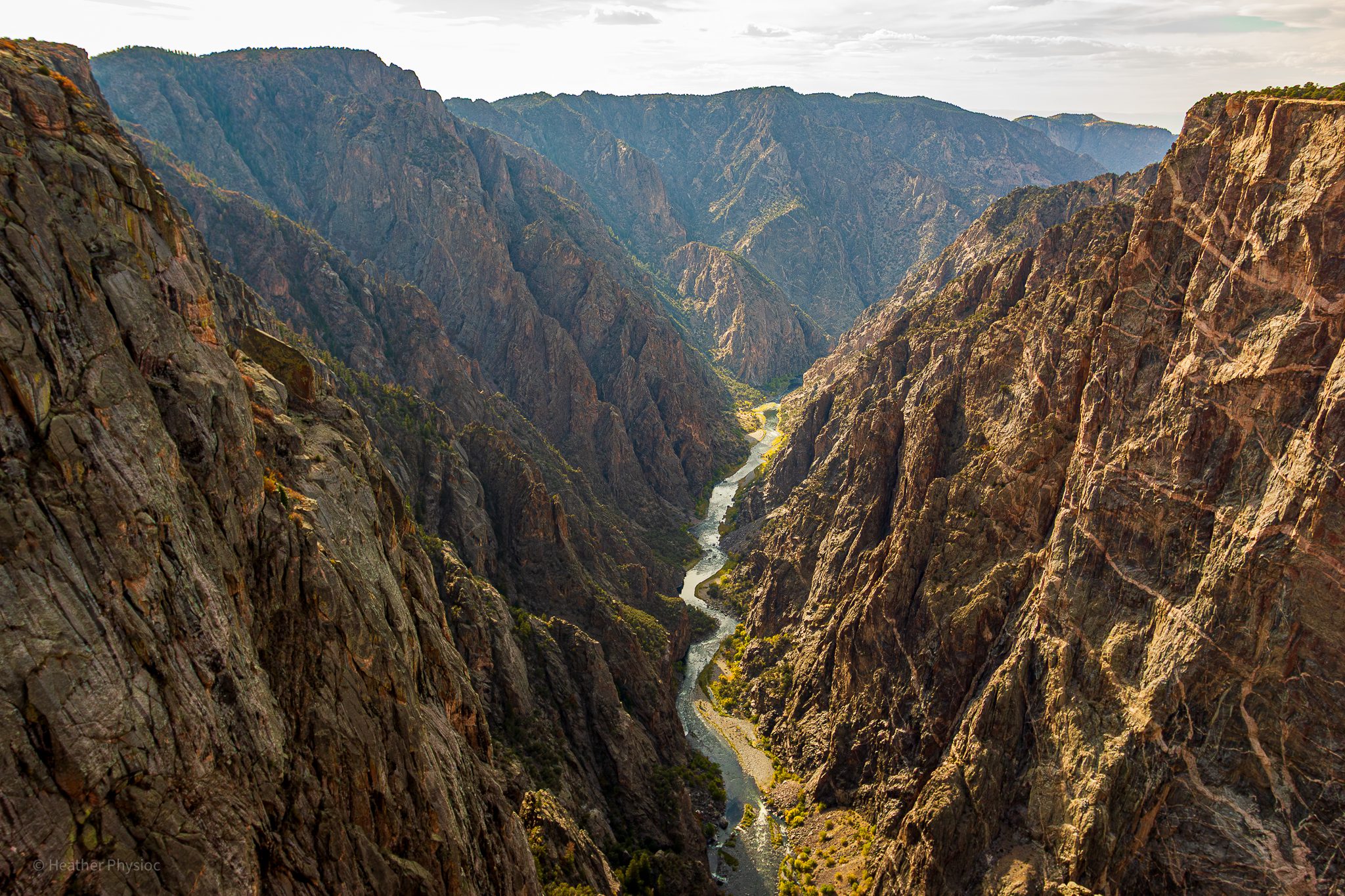 Winding river at Black Canyon of the Gunnison National Park