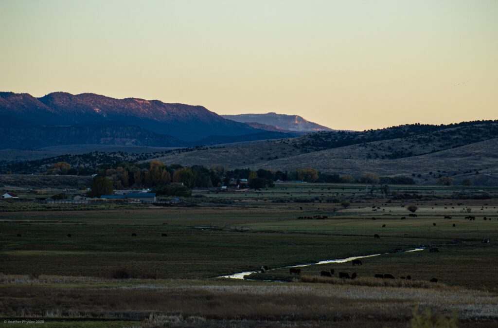 Sunset Over Antimony, Utah Homestead