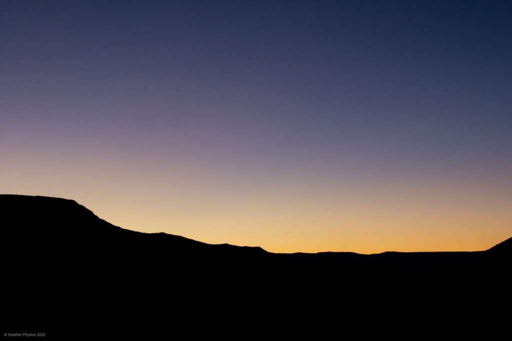 Sunset on Mountain Ridge in Antimony, Utah