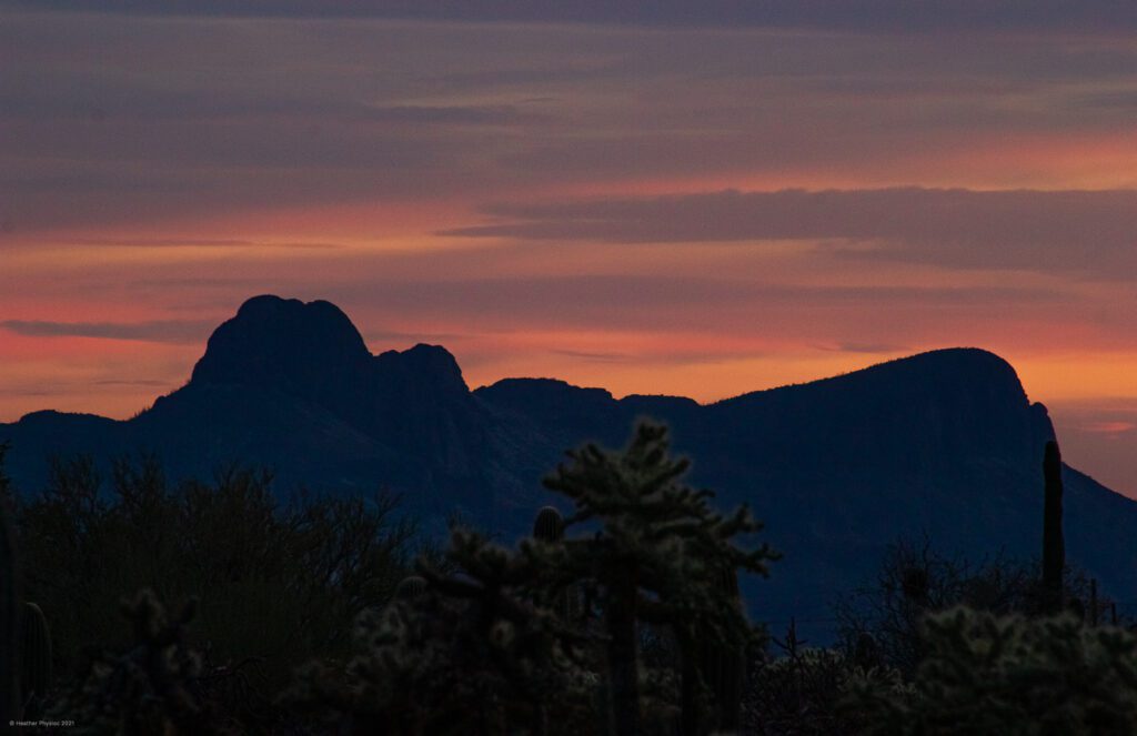 Painted Desert Sunset at the Santa Clarita Mountains from Oro Valley, Arizona