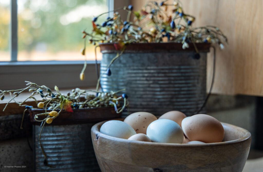 Farm Fresh Eggs at a Rustic Barn in Kansas