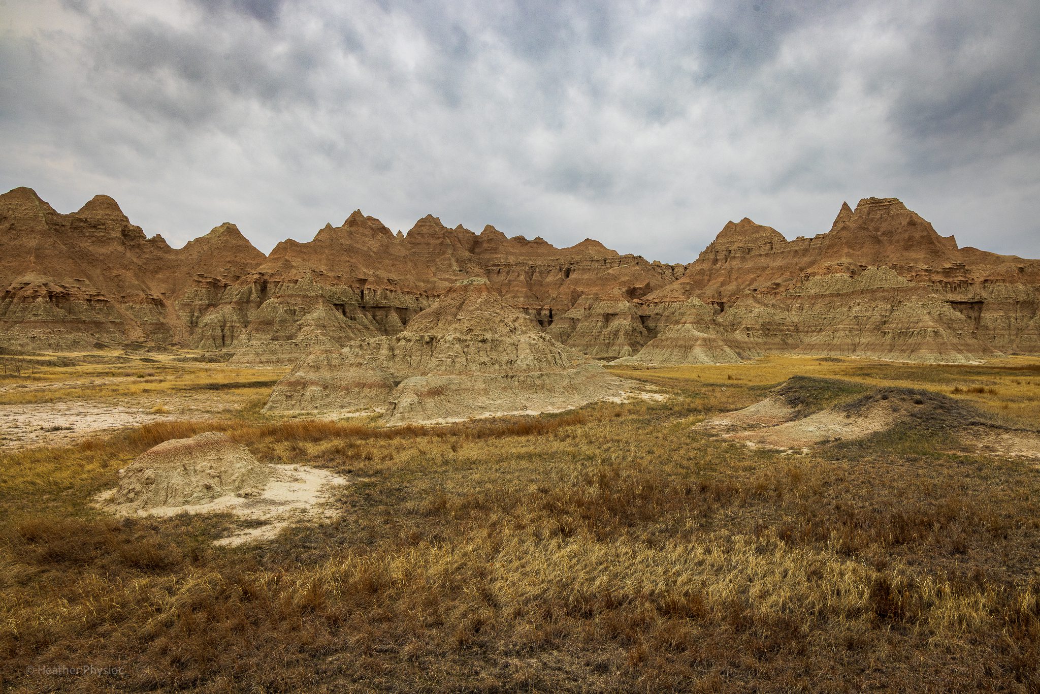 Windy, Cloudy Day at Badlands National Park in April 2022