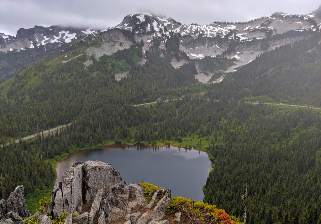 Lake Louise Faraway Rock Mount Rainier