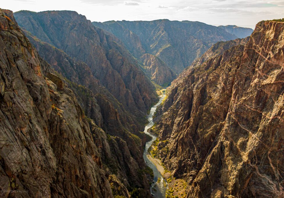 Winding river at Black Canyon of the Gunnison National Park